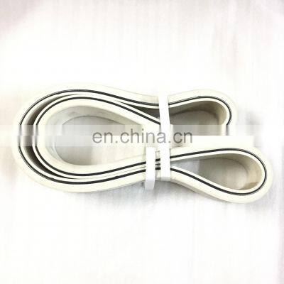 White food grade rubber belt for fish meat deboner