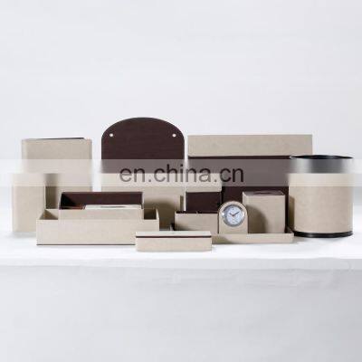 Honeyson high quality hotel room leather accessories hotel amenities