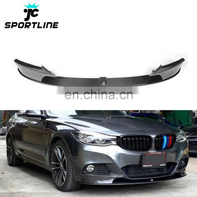 Carbon Fiber F34 GT Front Bumper Lip Splitters for BMW 328i 330i 335i 340i GT M Sport 14-18 New 3 Series