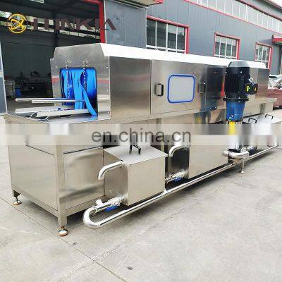 turnover basket cleaning machine/plastic crates trays boxes washer cleaner/egg tray washing machine