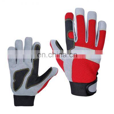 OEM Customized Premium Quality Leather Shell Construction Working Protective Equipment Mechanic Gloves