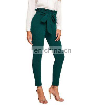 Spring and autumn trousers tight-fitting lace trousers belt leggings women's office formal wear women's body-fitting trousers