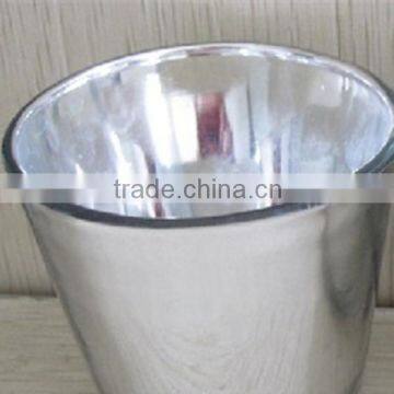 Hand Made Glass Mug Shaped Silver Candle Holder photo-2