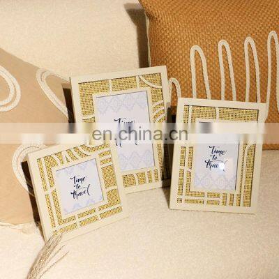 K&B Wholesale 4x6'' Sizes Paper Engraved Wooden Photo Frame for Home Decoration photo-4