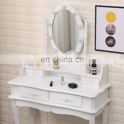 white dresser with mirror Led Light bedroom furniture drawer organizer