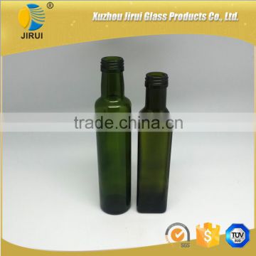 250ml square shape glass olive oil bottle