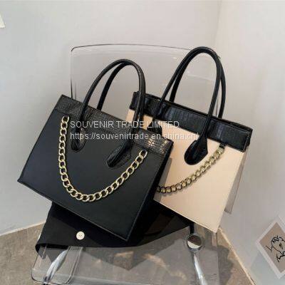 Women Fashion Handbags Croccodle Hand Bag Chains Large Capacity Structured Bags PU Leather Handbag For Ladies