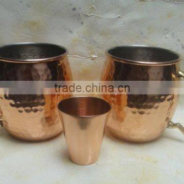 100% Copper Moscow Mule Hammered Mug