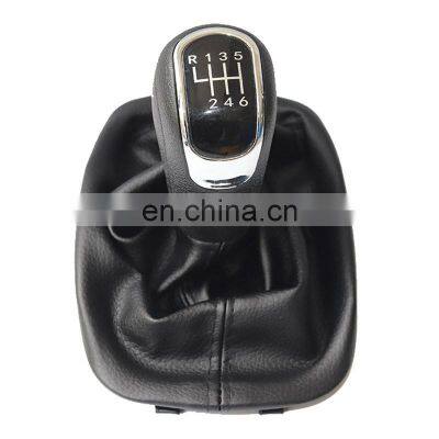 5/6 Speed Chrome & Leather Manual Gear Shift Knob Shifter Lever Handle Stick For Skoda Fabia 1 MKI 2000 -2008 photo-4