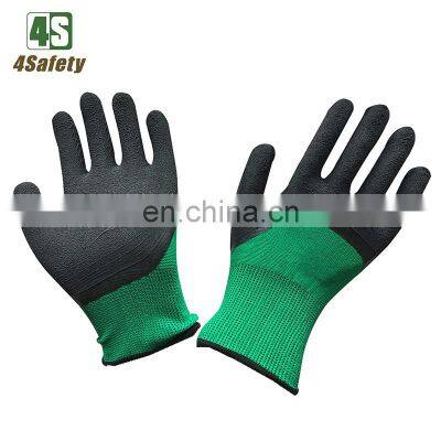 4SAFETY Hand Protector Rubber Foam Latex Coated Work Gloves