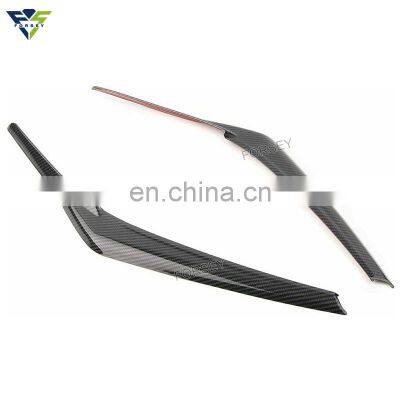 Head Light Trim Cover 2pcs Fashion Front Headlamps Fender Eyebrow Eyelids Cover Trim Decoration for Camry 2018+