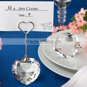 Clear heart diamond card stand card holder clear diamond card stand