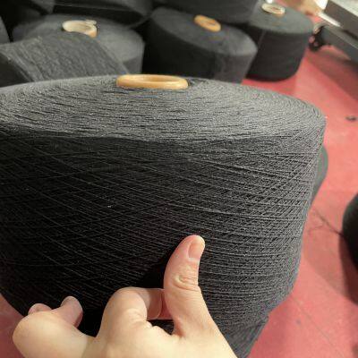 Ne6s Black 6 Cylindrical Tube 35% Poly & 65% Cotton Blended Yarn Gloves Yarn photo-2