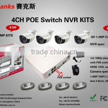 Hot Top Selling Wifi Security Camera System 4chs 720P Waterproof ip Camera NVR KITS, Home Alarm System Wireless System photo-2