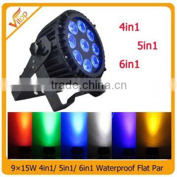 rgbw 4in1 waterproof par light 9*15W LED Par light waterproof