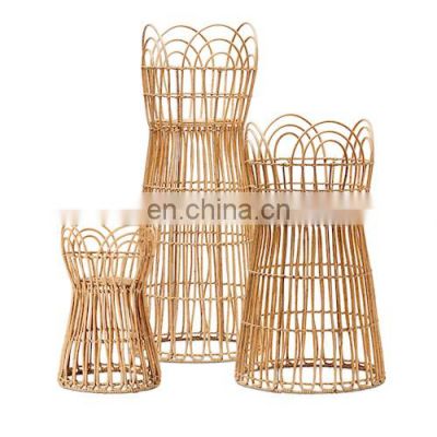 New arrival Natural Set Rattan Plant Stand Decoration Plant Holder high quality Wicker Flower Pot Holder Basket Wholesale