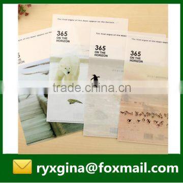 Best Selling OEM With UV Printing L Shape Plastic Folder photo-3