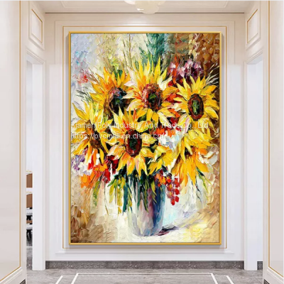 Hand-painted abstract canvas oil painting wall art used for home decoration