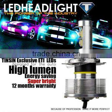 2014 Unique design without the fan latest auto H4 led head lamp for all vehicles