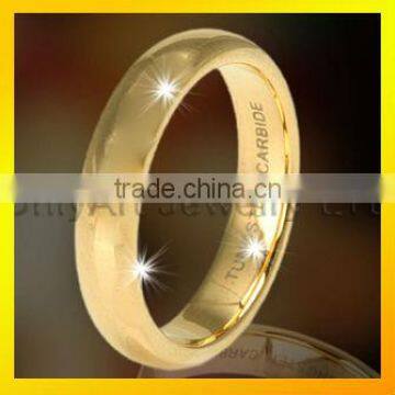 5mm gold plated tungsten carbide ring