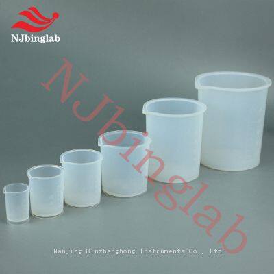 NJbinglab PFA beaker with molded graduation, offer inertness, chemical resistance and temperature resistance