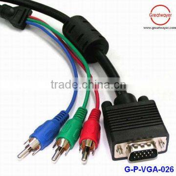 high quality Cableader VGA rca 15pin male to male cable