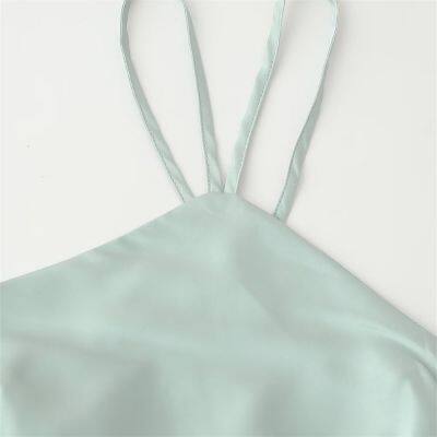 2025 Summer New Texture New Sexy French Satin Strap Dress