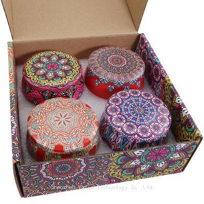 Bulk 4-Piece Travel Candle Set - Portable Design, Natural Soy Wax for Hotel/Airbnb Supplies