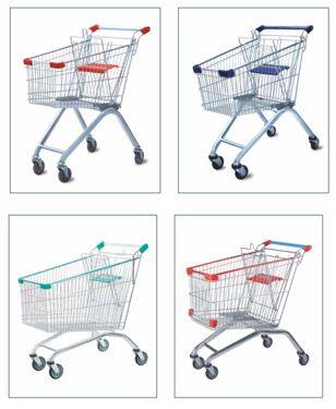 Steel wire Shopping Cart Hand Trolley for Supermarket