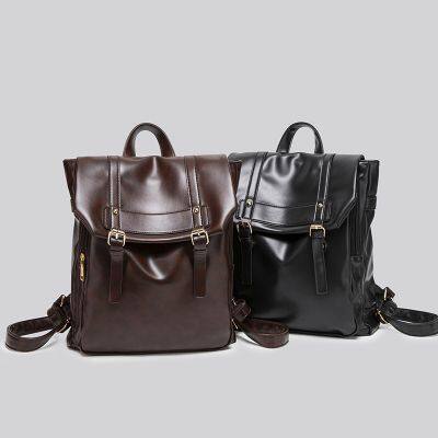 Japanese Style Cute Pu Leather Girls Backpack Preppy Style Flap School Students Notebook Backpack Kawaii Travel Women Backpack