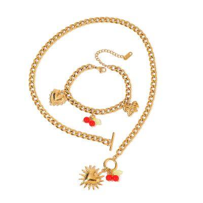 Wholesale Custom Brass Ornament 3D Stainless Steel Gold Key Pendant Necklace