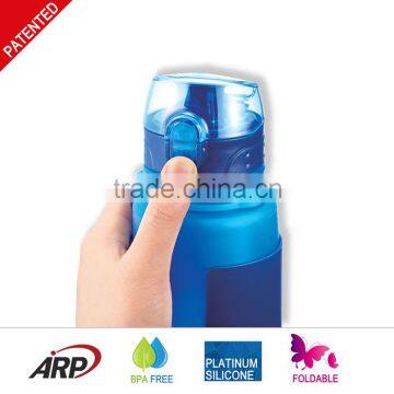 Best Quality Water Bottle With Flat Cap,Portable BPA Free Foldable Water Bottle