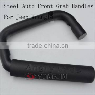 New Steel Car Front & Rear Grab Handle Stainless Bar Grab Handrail for Jeep Wrangler JK 07-15 photo-4