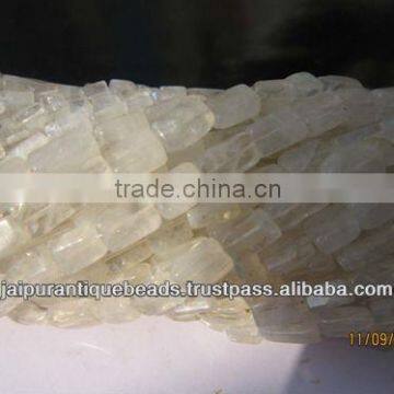MOONSTONE CUBE BEADS GEMSTONE