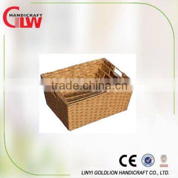 Set of 5 paper and wire basket in Brown color