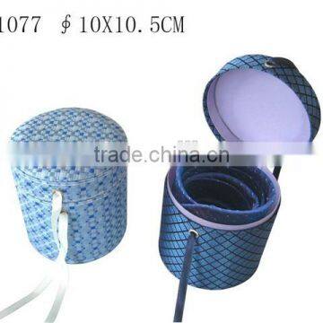 Cylindric Fabric Wrapped Tie Gift Box