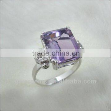925 Sterling Silver Natural Amethyst Set Semi Precious Stone Jewelry Hong Kong Wholesale photo-3