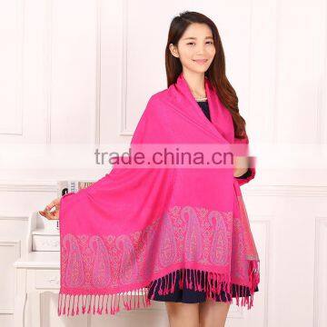 Newest Women Fashion Tassel Paisley Jacquard Scarf photo-4