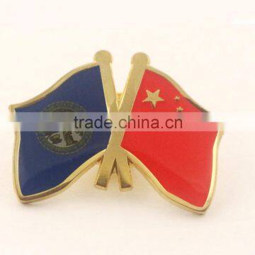 metal epoxy custom flag lapel badge pins