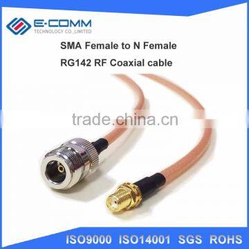 New SMA Female Jack Connector Switch N Female Jack Convertor RG142 RG316 Cable 15CM 6" Adapter photo-1