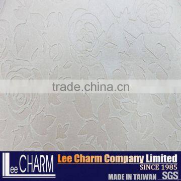 100% Polyester Rose Patterns Leather Fabric for Interior Design photo-6