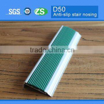 2014 new design pvc aluminum spiral aluminum stair nosing for tile for walking