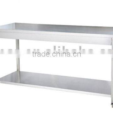 WTD-142 Stainless steel square tube worktable( 2 tiers, without back splash)