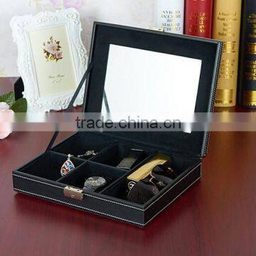 Popular ring earring bracelet necklace leather jewellery box,Cheap PU Leather Box For Jewelry Wholesales, Leather gift box