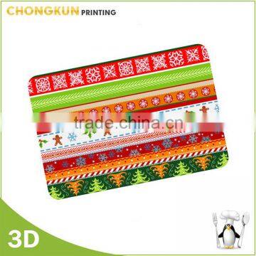 Cheap plastic 3d christmas placemat