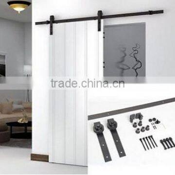 6.6 FT Black Antique Style Steel Sliding Barn Rustic Wood Door Closet Hardware