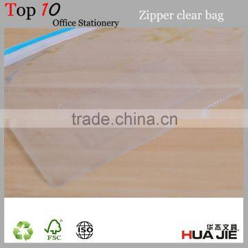 Office Supply Custom Size Transparent Colored Zip Lock Plastic Bags With Zipper