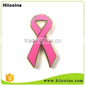 Quality High Custom Breast Cancer Awareness Pink Ribbon Lapel Pin                        
                                                Quality Choice