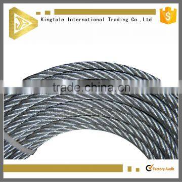 6*19+FC Elevator Purpose Ungalvanized Steel Cable