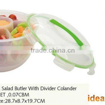 6L Plastic Salad Container With Lid, Colander,dip Bowl and Cover photo-3